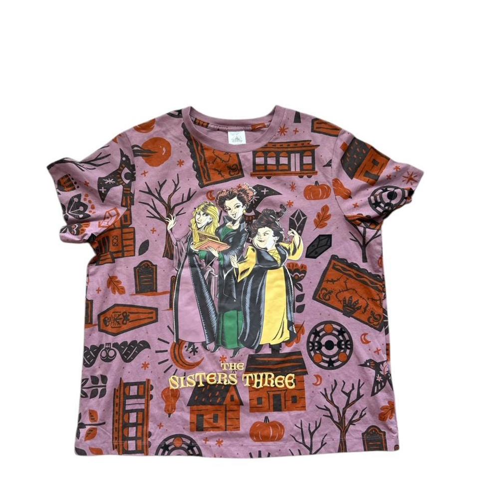 Retired Disney Parks Hocus Pocus Witches Womens Med T-Shirt All Over Print NWT